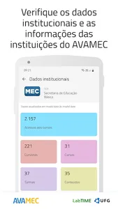 AVAMEC Dados Institucionais screenshot 1