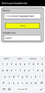 Binário para Hexadecimal screenshot 0