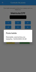 Controle de ponto - Horas screenshot 1