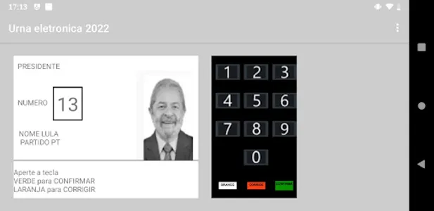 Urna eletrônica 2022 screenshot 0