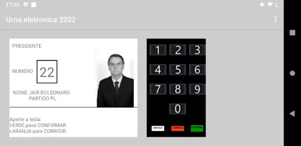 Urna eletrônica 2022 screenshot 1