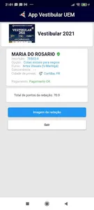 App Vestibular UEM screenshot 4