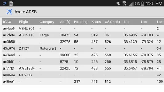 ADSB Receiver screenshot 6