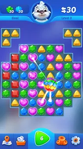 Jewel crush - match 3 game screenshot 1