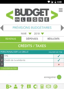 Budget en ligne screenshot 2