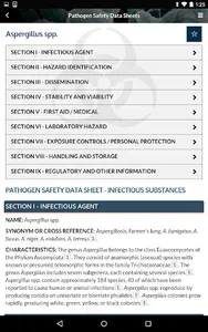 Pathogen Safety Data Sheets screenshot 6