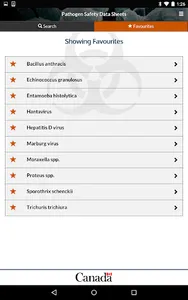 Pathogen Safety Data Sheets screenshot 7