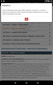 Pathogen Safety Data Sheets screenshot 8