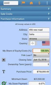 Home Financial Modeler screenshot 1