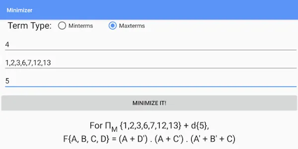 Minimizer screenshot 1