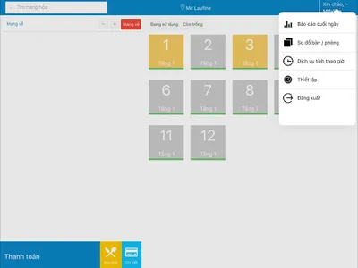 Phần mềm bán cà phê, nhà hàng screenshot 12