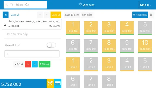 Phần mềm bán cà phê, nhà hàng screenshot 4