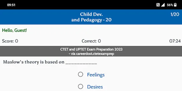 CTET and UPTET Exam 2023 Test screenshot 16