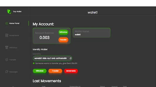 DCP online wallet screenshot 7