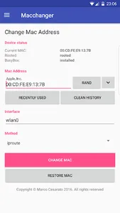 Macchanger screenshot 0
