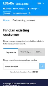 Lebara Partner Portal Switzerl screenshot 0