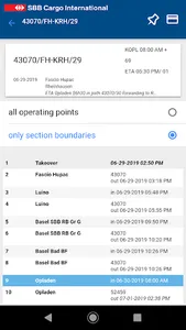 SBB Cargo International App screenshot 2