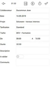 SwissTimesheet screenshot 1