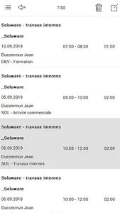 SwissTimesheet screenshot 2