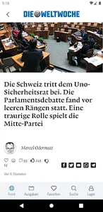 Weltwoche Schweiz screenshot 1