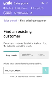 yallo Partner Portal screenshot 1
