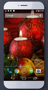 Christmas Candle 3D Wallpaper screenshot 0