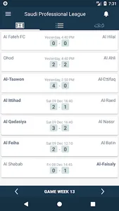نتائج الدوري المحترفين - الممل screenshot 2