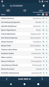 Poeng for Eliteserien - Norge screenshot 2