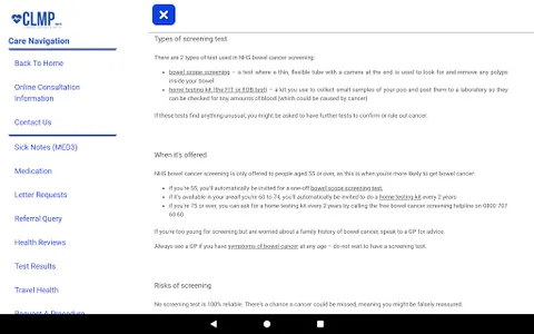 CLMP Online Consultations screenshot 5