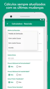Calcular Rescisão Trabalhista screenshot 2