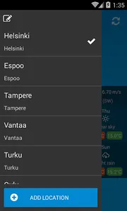 Weather Finland screenshot 1