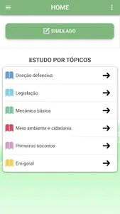 Simulado provas CNH DETRAN screenshot 0
