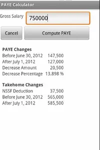 Uganda PAYE Calculator screenshot 1