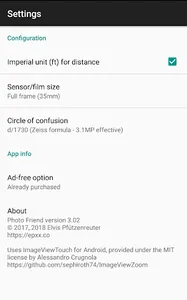 Photo Friend exposure & meter screenshot 5