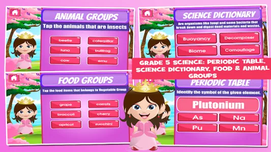 Princess Fifth Grade Games screenshot 1