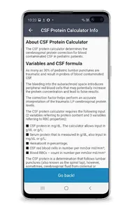 CSF Protein Calculator screenshot 3