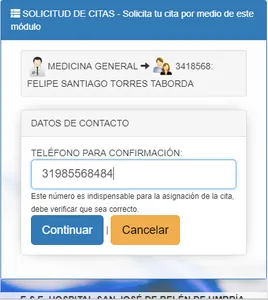 Citas Hospital Quinchía screenshot 2
