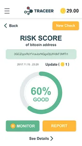 Traceer - check Bitcoins screenshot 1