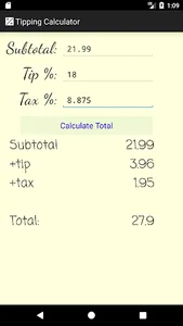 Tipping Calculator screenshot 0