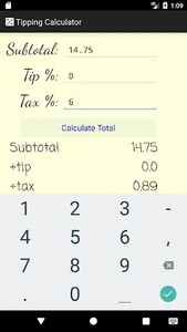 Tipping Calculator screenshot 1