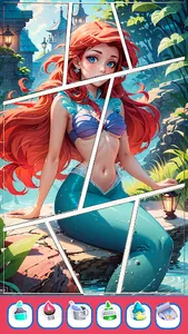 Mermaid Coloring Games Sanrio screenshot 3