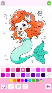 Mermaid Coloring:Mermaid games screenshot 1