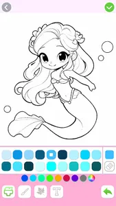 Mermaid Coloring:Mermaid games screenshot 10