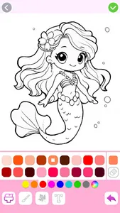 Mermaid Coloring:Mermaid games screenshot 11