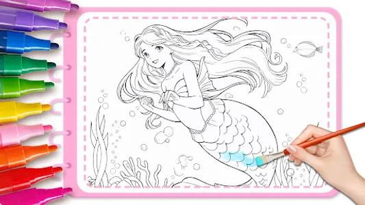 Mermaid Coloring:Mermaid games screenshot 15