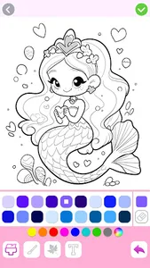 Mermaid Coloring:Mermaid games screenshot 16