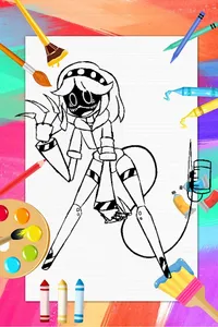 Murder Drones Coloring Book screenshot 0