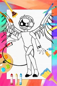 Murder Drones Coloring Book screenshot 3