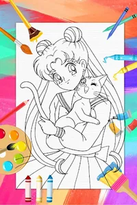Sailor Moon Coloring Book screenshot 1