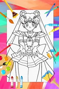 Sailor Moon Coloring Book screenshot 2